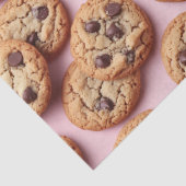 チョコレートチップクッキーパターン(ピンクのデコページ) 薄葉紙 (詳細)