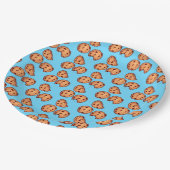 チョコレートチップクッキーパターン ペーパープレート (アングル)