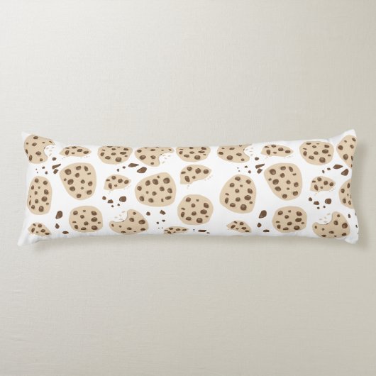 チョコレートチップクッキーパターン ボディピロー (正面)