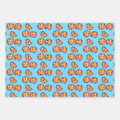 チョコレートチップクッキーパターン ラッピングペーパーシート (正面2)