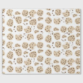 チョコレートチップクッキーパターン ラッピングペーパー (フラット)