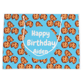 チョコレートチップクッキーパターン ラージペーパーバッグ