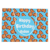 チョコレートチップクッキーパターン ラージペーパーバッグ (裏面)