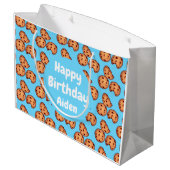 チョコレートチップクッキーパターン ラージペーパーバッグ (裏面アングル)