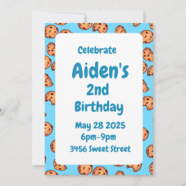 チョコレートチップクッキーパターン 招待状