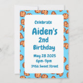 チョコレートチップクッキーパターン 招待状 (裏面)