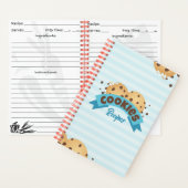 チョコレートチップクッキーブルーストライプレシピ ノートブック (内側)