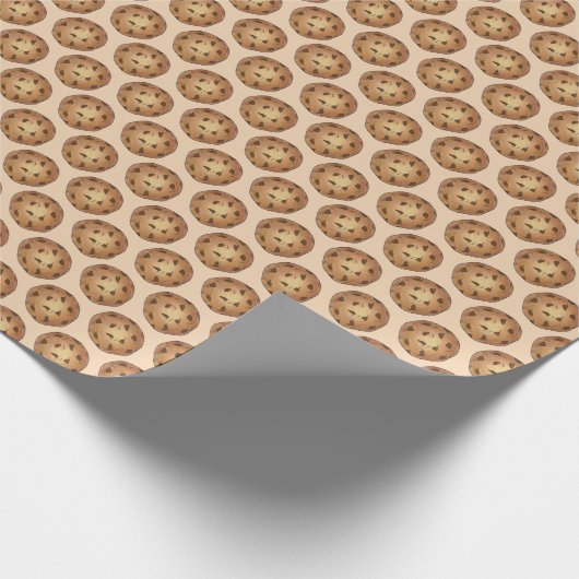 チョコレートチップクッキーベイクセールベーカリーグルメ ラッピングペーパー (角)