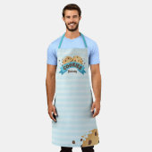 チョコレートチップクッキーベーカリーキッチンエプロン エプロン (着用した状態)