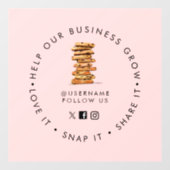 チョコレートチップクッキーベーカリーソーシャルメディ後を追ア ウィンドウサイン (シート)