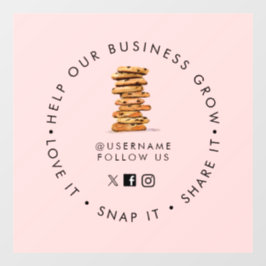 チョコレートチップクッキーベーカリーソーシャルメディ後を追ア ウィンドウサイン