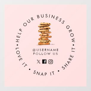 チョコレートチップクッキーベーカリーソーシャルメディ後を追ア ウィンドウサイン