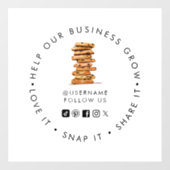 チョコレートチップクッキーベーカリーソーシャルメディ後を追ア ウィンドウサイン (シート)