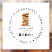 チョコレートチップクッキーベーカリーソーシャルメディ後を追ア ウィンドウサイン (シート2)