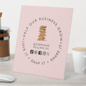 チョコレートチップクッキーベーカリーソーシャルメディ後を追ア 台座サイン (インサイチュ)