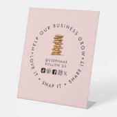 チョコレートチップクッキーベーカリーソーシャルメディ後を追ア 台座サイン (正面)