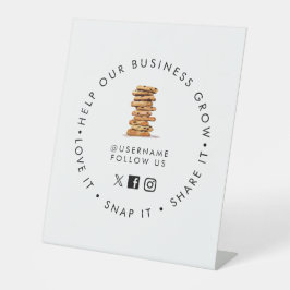 チョコレートチップクッキーベーカリーソーシャルメディ後を追ア 台座サイン