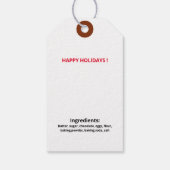 チョコレートチップクッキーホーム焼いた ギフトタグ (裏面)