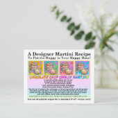 チョコレートチップクッキーマルティーニのレシピカード ポストカード (スタンド正面)