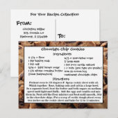 チョコレートチップクッキーレシピカード葉書 ポストカード (正面/裏面)