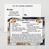 チョコレートチップクッキーレシピカード葉書 ポストカード (正面/裏面)