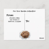 チョコレートチップクッキーレシピカード葉書 ポストカード (裏面)