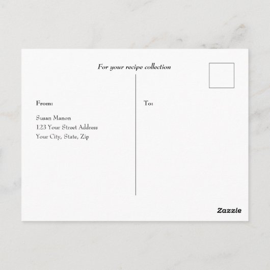 チョコレートチップクッキーレシピ ポストカード (裏面)