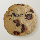 チョコレートチップクッキー丸い枕 ラウンドクッション (正面)