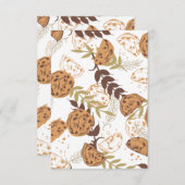 チョコレートチップクッキー模様ホワイトバー サンキューカード (正面/裏面)