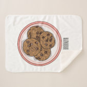 チョコレートチップクッキー漫画イラストレーション シェルパブランケット (正面(横))