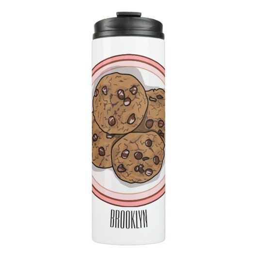 チョコレートチップクッキー漫画イラストレーション タンブラー (正面)