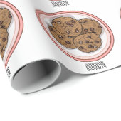 チョコレートチップクッキー漫画イラストレーション ラッピングペーパー (ロールコーナー)