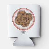 チョコレートチップクッキー漫画イラストレーション 缶クーラー (裏面)