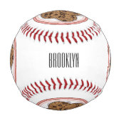 チョコレートチップクッキー漫画イラストレーション 野球ボール (裏面)