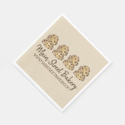 チョコレートチップクッキー生地ベーカリーパティシシェフ スタンダードランチョンナプキン (角)