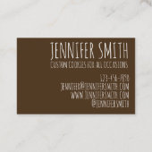 チョコレートチップクッキー生地ベーカリーパティシシェフ 名刺 (裏面)