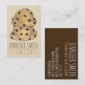 チョコレートチップクッキー生地ベーカリーパティシシェフ 名刺 (正面/裏面)