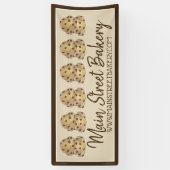 チョコレートチップクッキー生地ベーカリーベイクセール 横断幕 (縦)