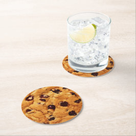 チョコレートチップクッキー画像 ラウンドペーパーコースター