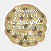 チョコレートチップクッキー結婚式の引き出物ドリームパン生地 ラウンドシール (正面)