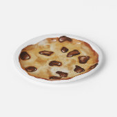 チョコレートチップクッキー誕生日パーティー ペーパープレート (アングル)