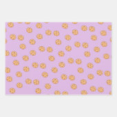 チョコレートチップクッキー誕生日パープル ラッピングペーパーシート (正面2)
