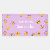 チョコレートチップクッキー誕生日パープル 横断幕 (横)