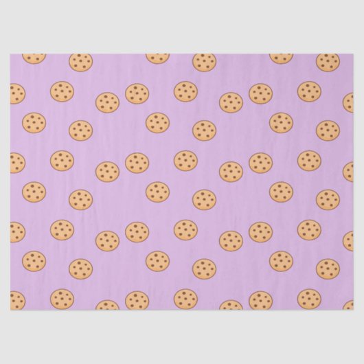 チョコレートチップクッキー誕生日パープル 薄葉紙 (正面)