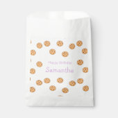 チョコレートチップクッキー誕生日ホワイト フェイバーバッグ (正面)