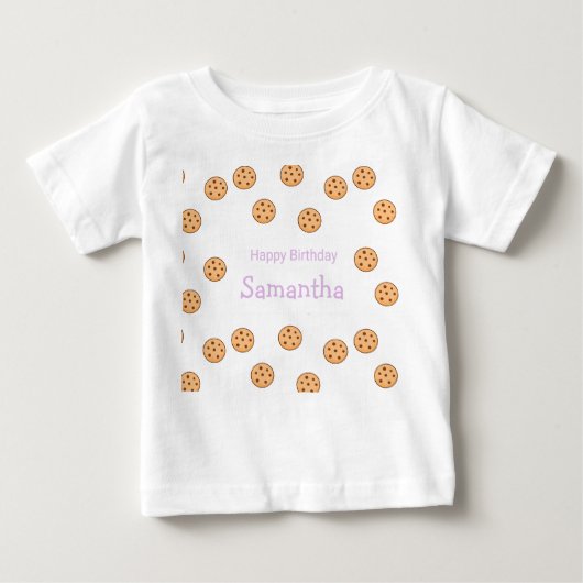 チョコレートチップクッキー誕生日 ベビーTシャツ (正面)