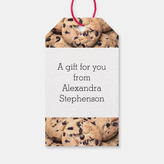 チョコレートチップクッキー閉じる ギフトタグ (裏面)