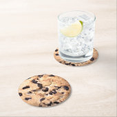 チョコレートチップクッキー閉じる ラウンドペーパーコースター (インサイチュ)