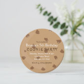 チョコレートチップクッキー 誕生日パーティーの招待状 招待状 (スタンド正面)