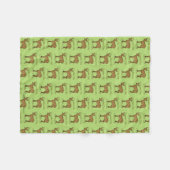 チョコレートチップクッキーDoe フリースブランケット (正面(横))